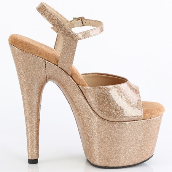 Glitter Platform High Heel Shoes - Picture 2 of 4
